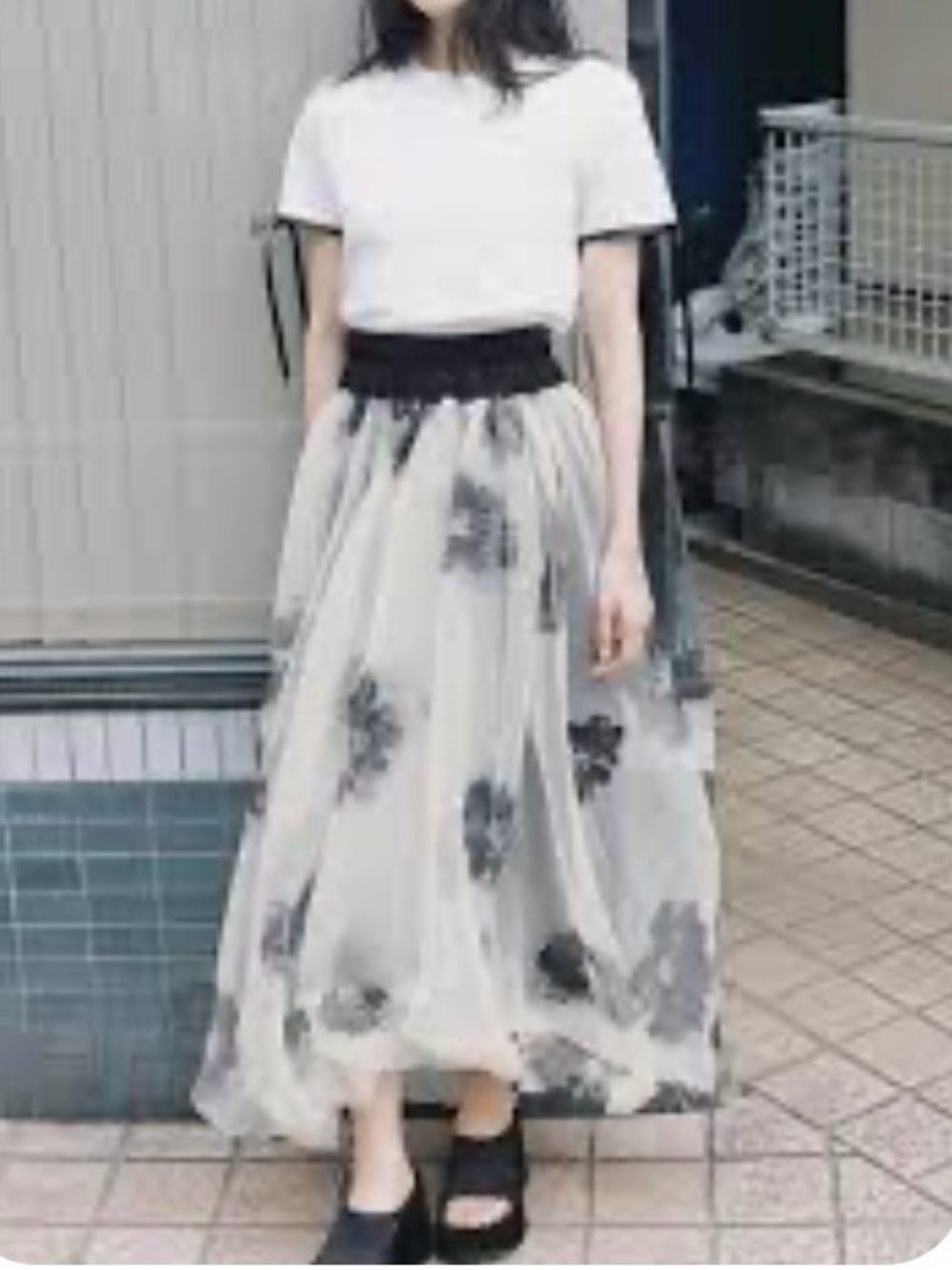 NWT Zara Organza Cream & Black Floral Strapless dress sz S - Picture 5 of 8